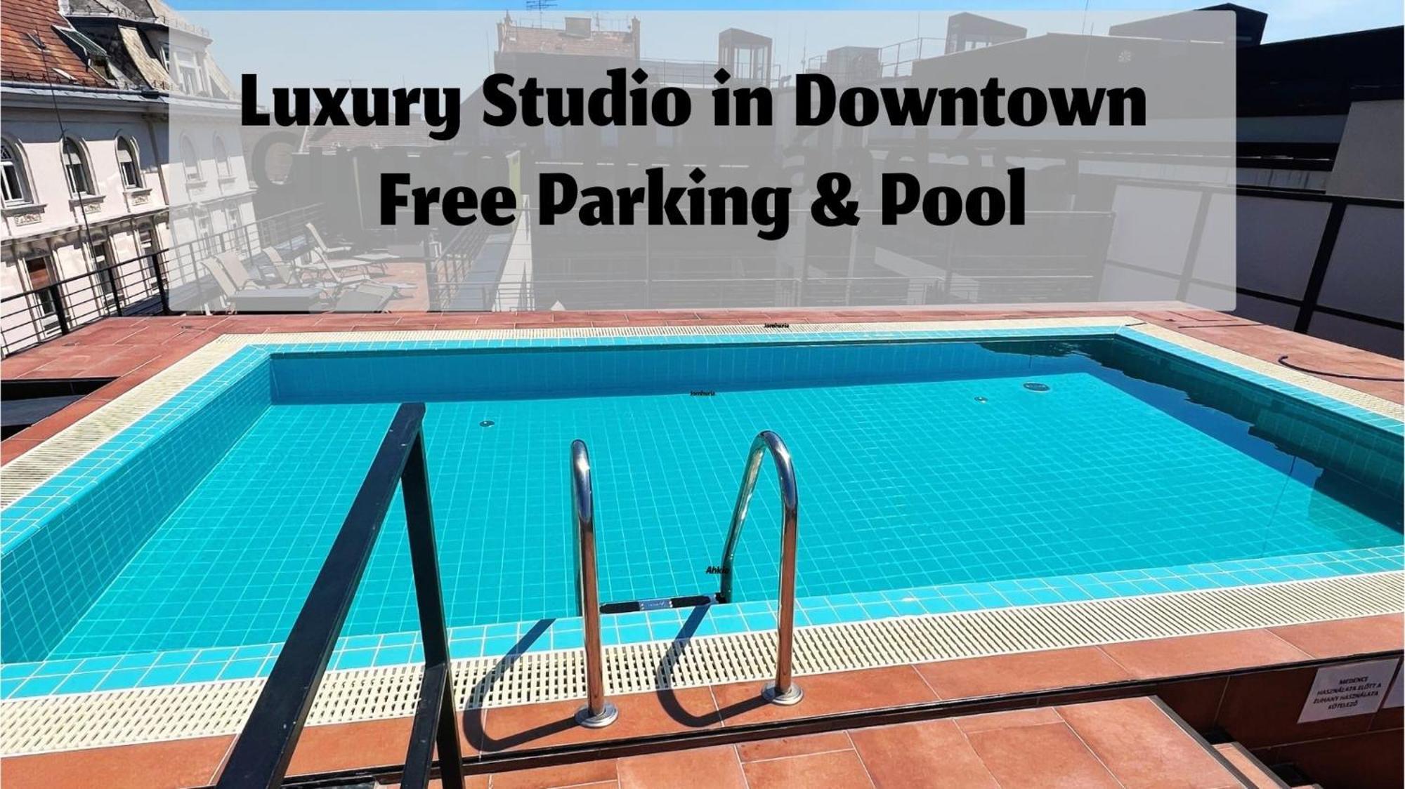 Luxe Central Studio With Pool, Parking & Ac Budapest Exterior foto